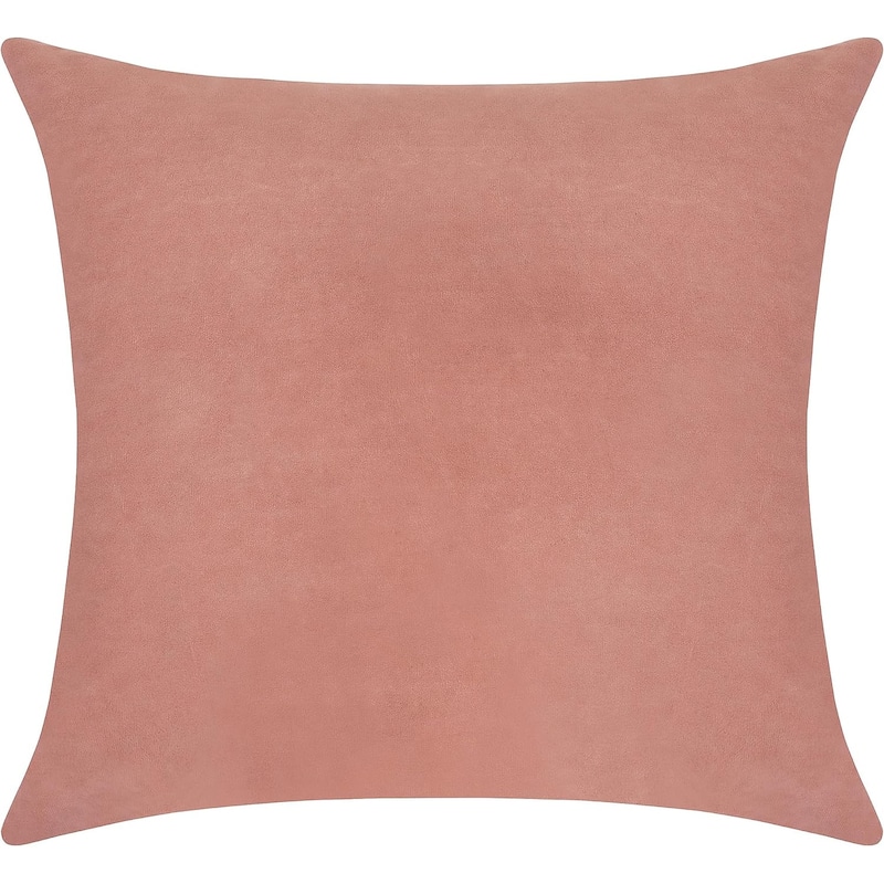 Delara Pack of 1 Velvet Decorative Throw Pillow Cover 20x20 Inches, Cushion Cover, Soft and Breathable Fabric, Hidden Zipper - Cover Only - Peach