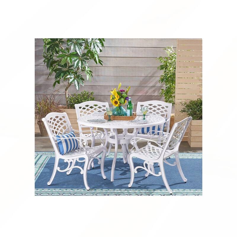 4 - Person Metal Patio Dining Set with Round Table