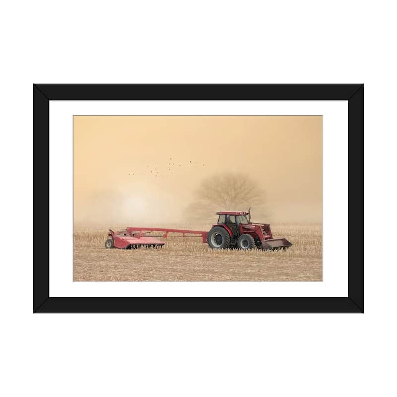 iCanvas "Foggy Morning In The Field" by Lori Deiter - Black - 24x32x1