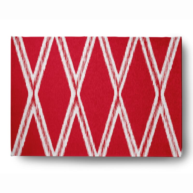 Diamond Soft Chenille Rug - 5' x 7' - Red