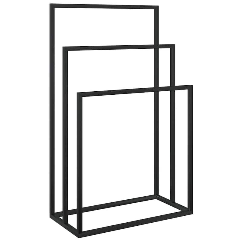 vidaXL Towel Rack Freestanding 2 Tier Towel Holder Stand for Bathroom Iron