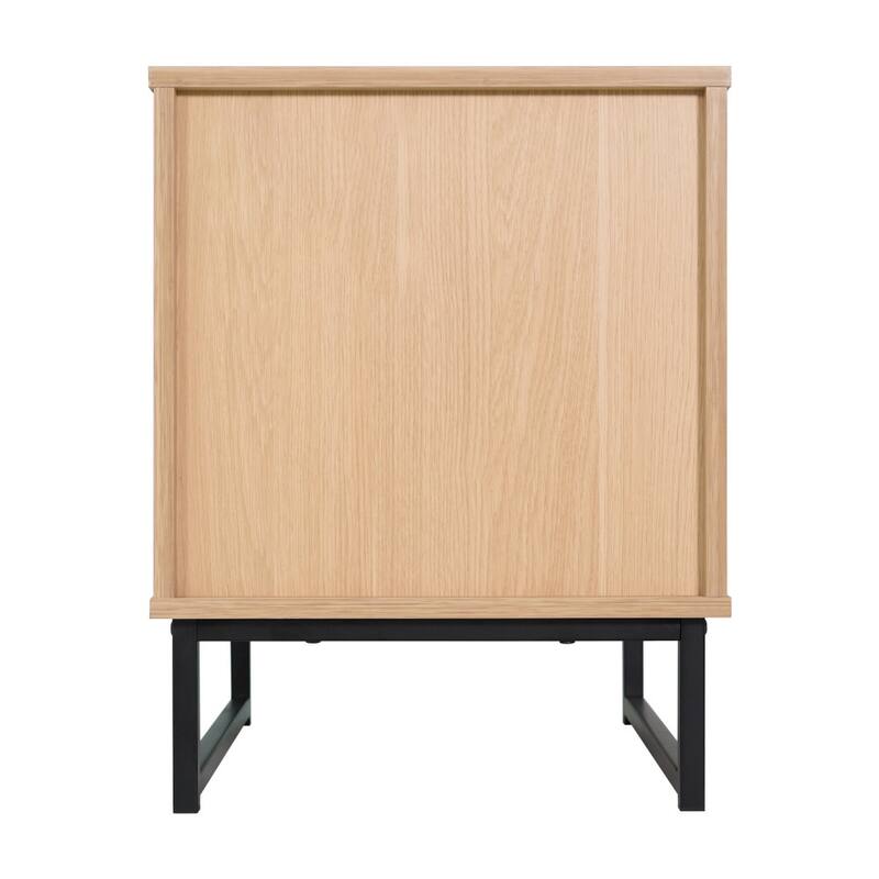 Mid-Century Modern Side Table with Storage Drawer and Shelf - 17"W x 19"D x 22"H