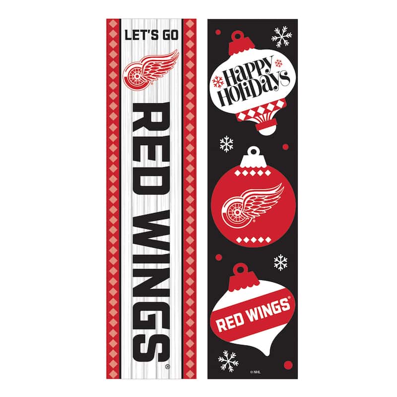 47" Double Sided Seasonal Porch Leaner, Detroit Red Wings - 47" x 11.25"