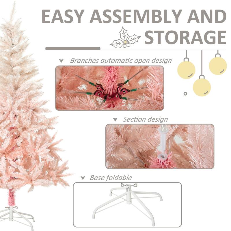 Realistic 7ft Artificial Christmas Tree, Unlit with 1000 Branch Tips