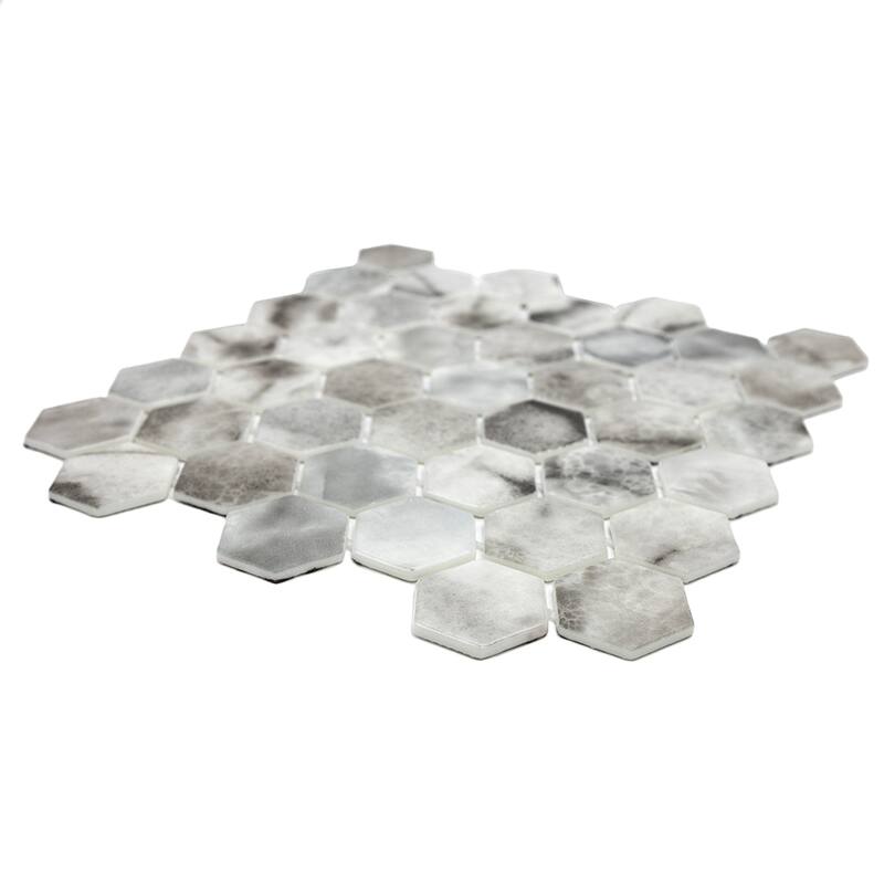 Eterna Hex 2x2 Glass Hexagon Mosaic Tile - Floor, Wall, Backsplash