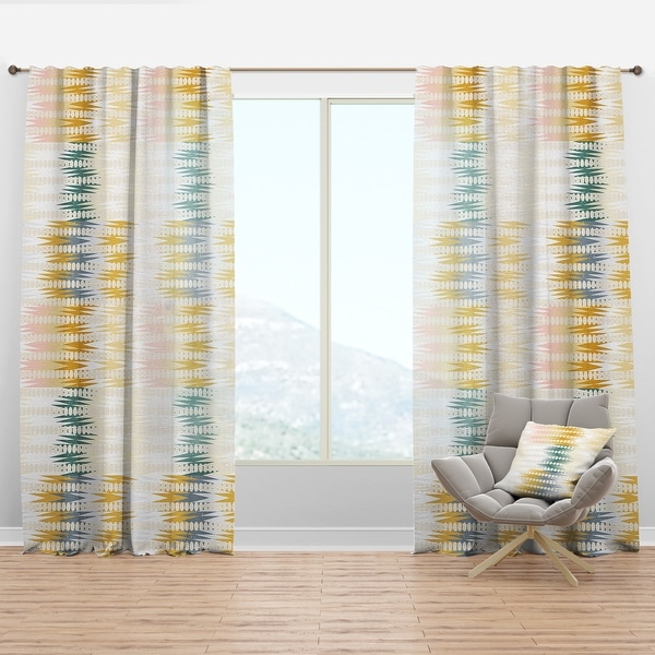 Designart 'Retro Abstract Design VIII' Mid-Century Modern Curtain Panel. Opens flyout.