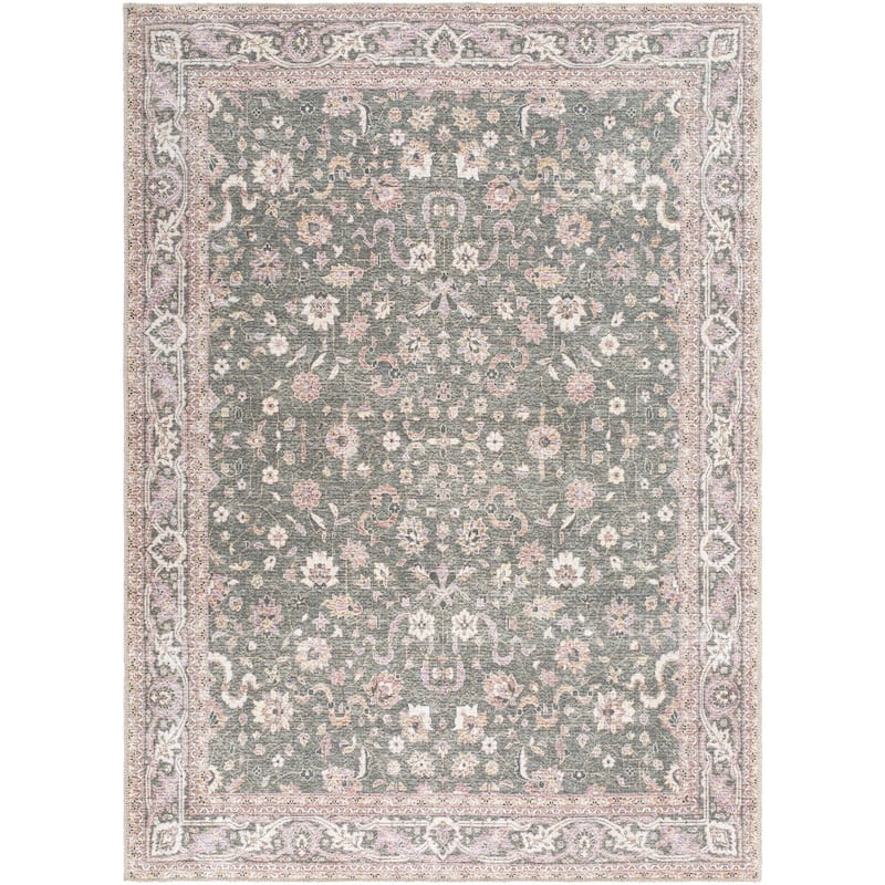 Livabliss Amelie Traditional Border Indoor/Outdoor Area Rug