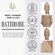 preview thumbnail 68 of 76, 100% Cotton Soft Terry Adult Unisex Lightweight Bathrobe by Superior
