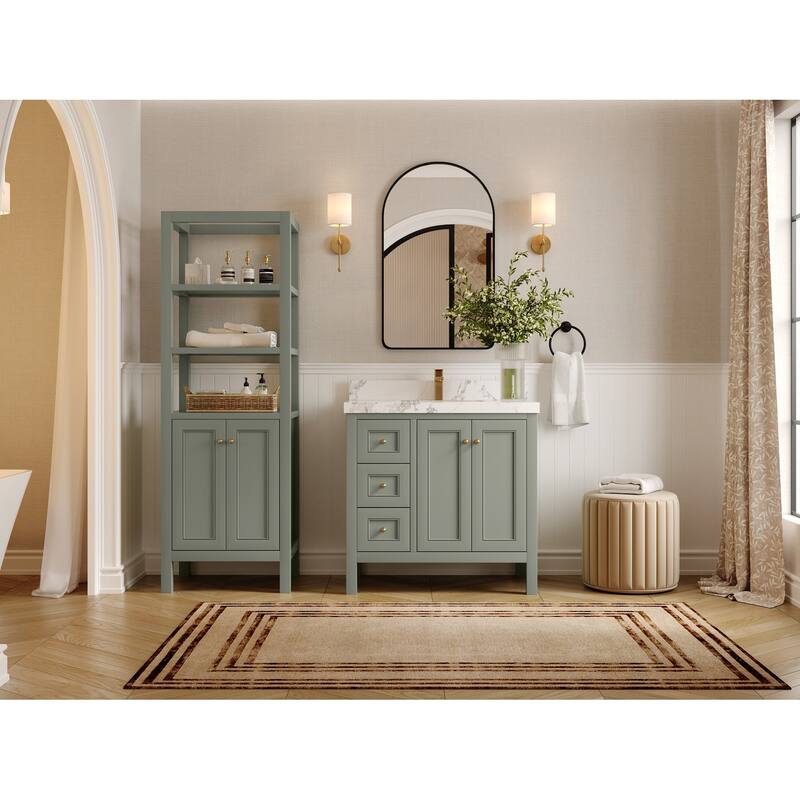 Willow Collections 36 in. W x 22 in. D Nashville Center Right Sink Bathroom Vanity with Countertop