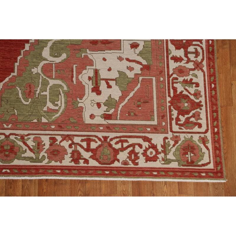 Heriz Serapi Turkish Oriental Traditional Wool Area Rug Hand-knotted - 9'9" x 13'0"
