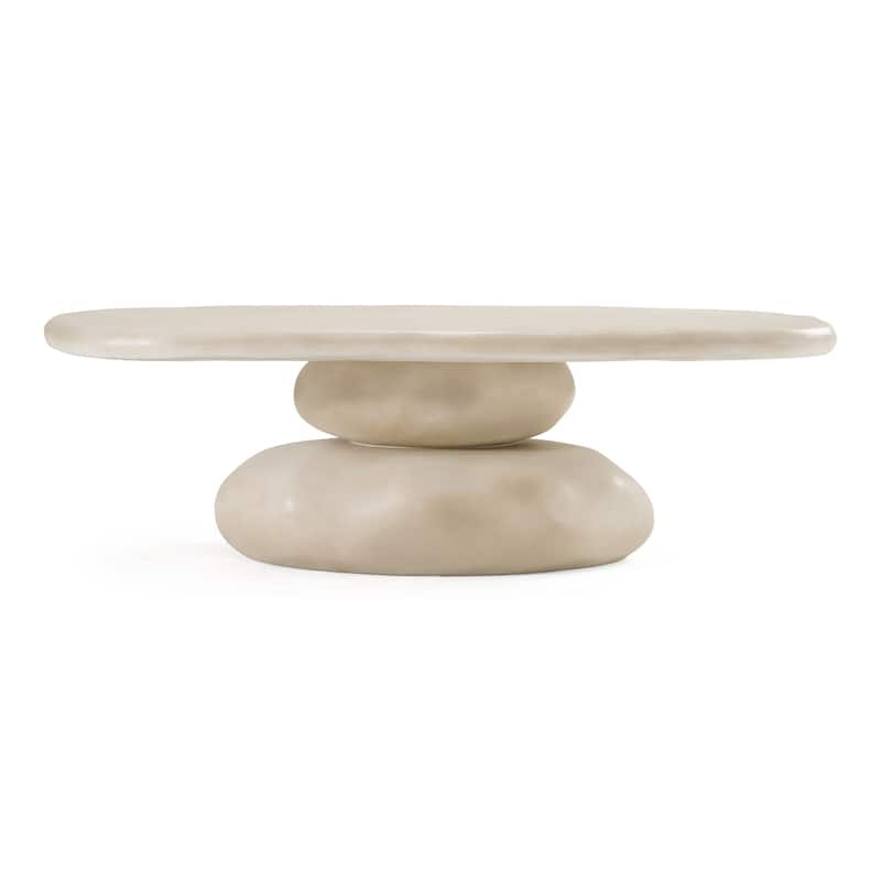 Coates Modern Beige Concrete Coffee Table