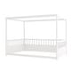 preview thumbnail 23 of 28, Wooden Canopy Bed Frame with Guardrails, Four-Poster Design, and Montessori-Inspired Floor Bed for Kids .