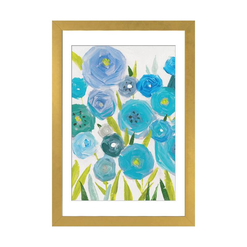 iCanvas "Life Of Flowers II" by Isabelle Z - Gold - 32x24x1
