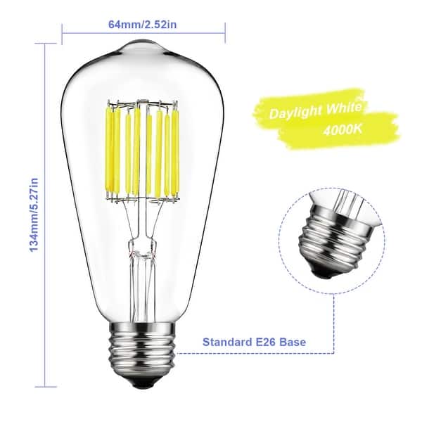 YANSUN 100-Watt Equivalent ST64 Edison LED Light Bulb Warm White (4-Pack) YANSUN 100-Watt Equivalent ST64 Edison LED Light Bulb Warm White (4-Pack)