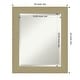 preview thumbnail 23 of 36, Beveled Bathroom Wall Mirror - Mosaic Gold Frame Outer Size: 20 x 24 in