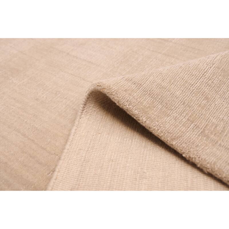 ECARPETGALLERY Hand Loomed Kashkuli Gabbeh Light Khaki Wool Rug - 6'9 x 9'7