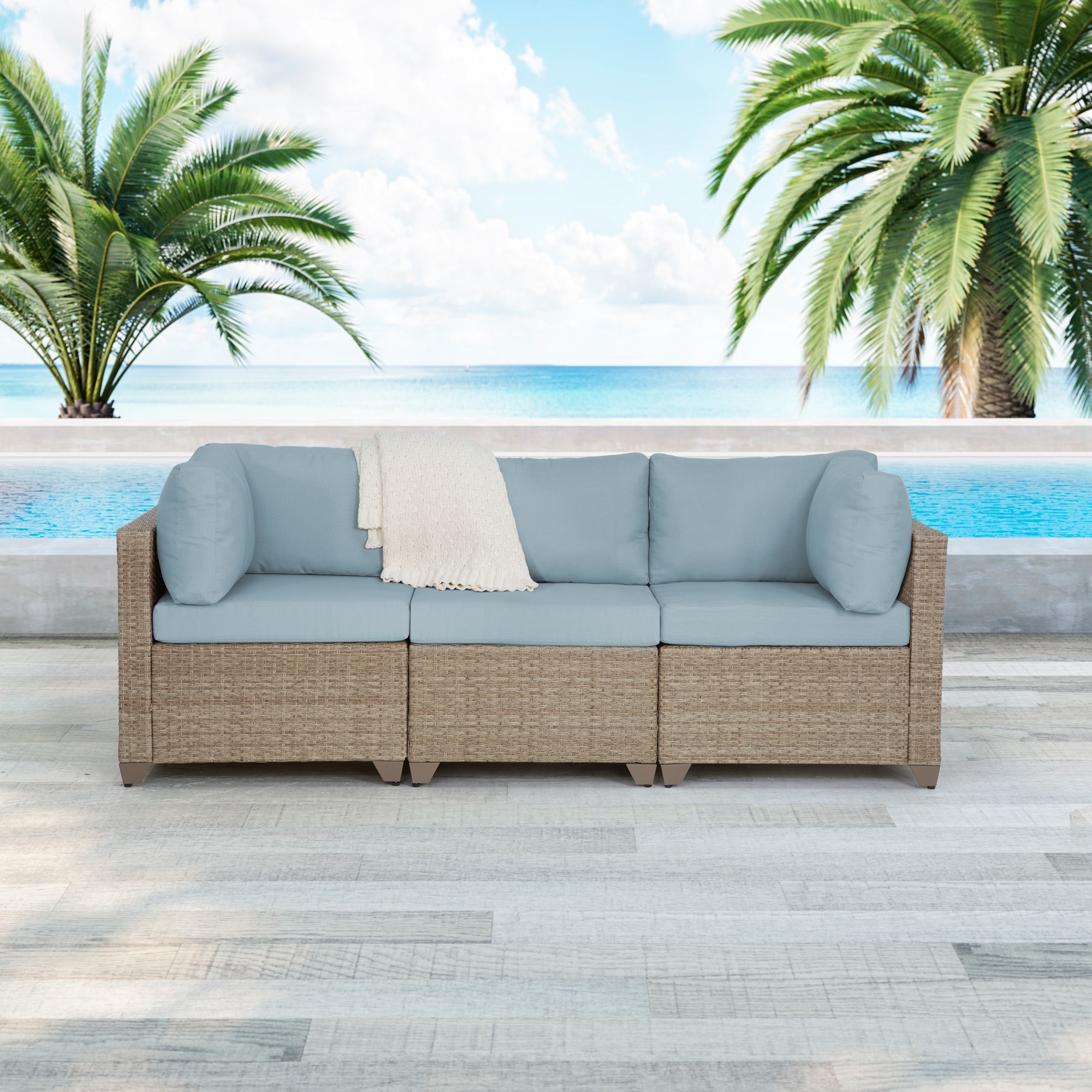 Maui corner rattan sofa outlet