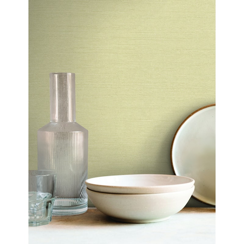 Talence Shimmering Linen 20.9 In W X 33 Ft L Wallpaper - Cream