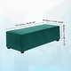preview thumbnail 27 of 55, Stretch Foot Stool Cover Rectangular Square Foot Stool Slipcover Dark Green - 39.76"-50"