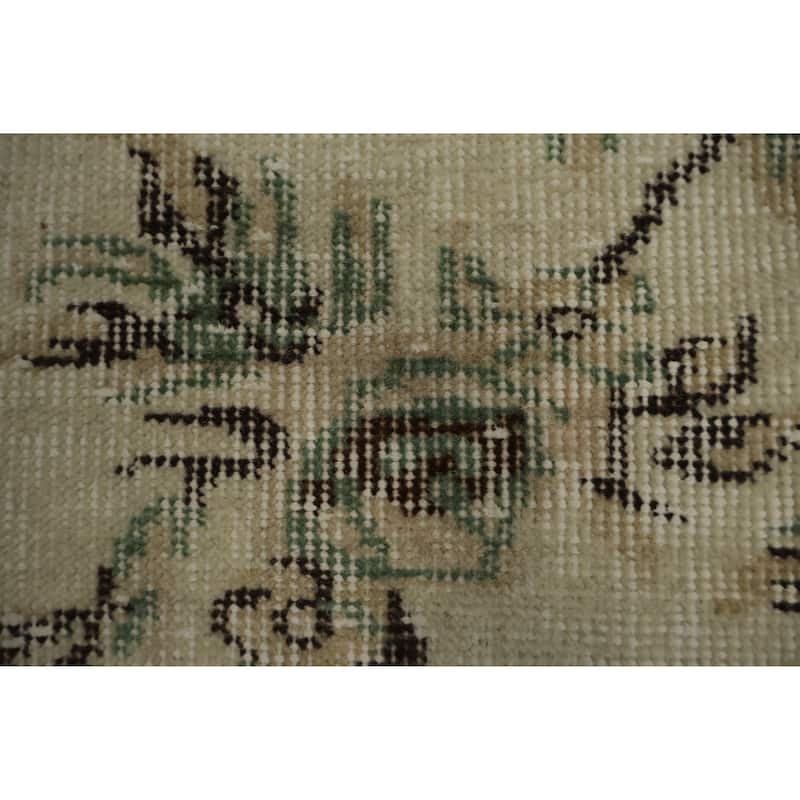 Hand Knotted Oriental 100% Wool Carpet Transitional Floral Beige & Ivories Anatolian Area Rug - 9' 1'' X 5' 4''