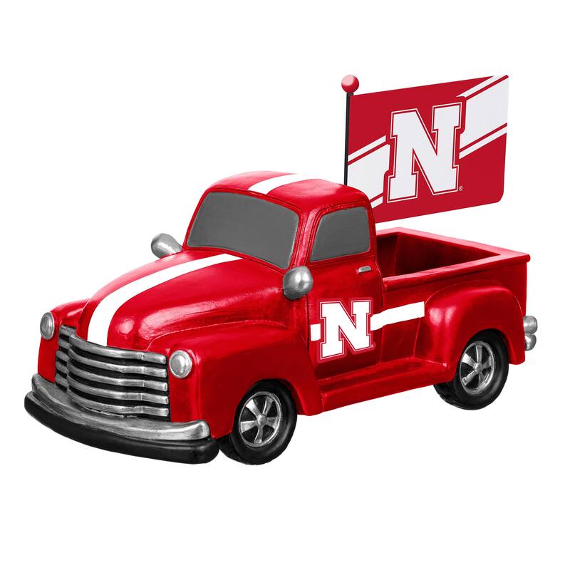 NCAA Rally Truck Garden Statue with Team Flag