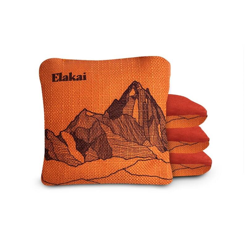 Mount Elakai Dual Sided Pro Cornhole Bags (Set of 4) - Orange Horizon