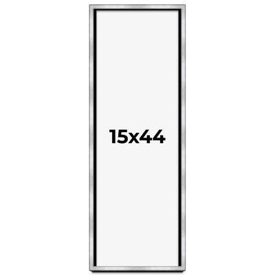15x44 Shadow Box Frame Silver | 1.375 Inches Deep Real Wood