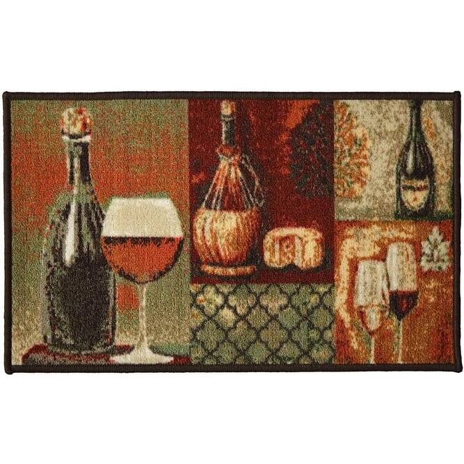 Kashi Home Kitchen Rug, Printed Durable Non Slip Floor Mat, Pretty Farmhouse Design