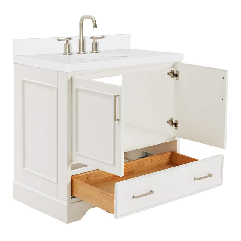 Ariel M037SWQOVO Stafford 36" Free Standing Single Basin Vanity Set