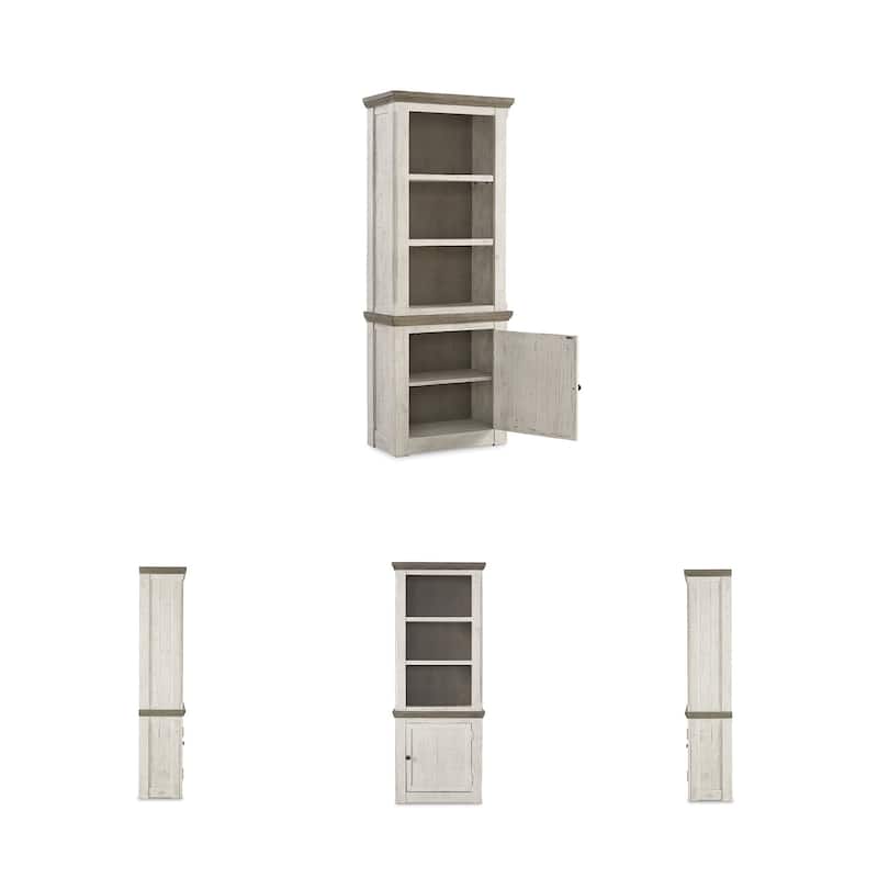Havalance Right Pier Cabinet, White/Brown - 7'9" x 9'9"