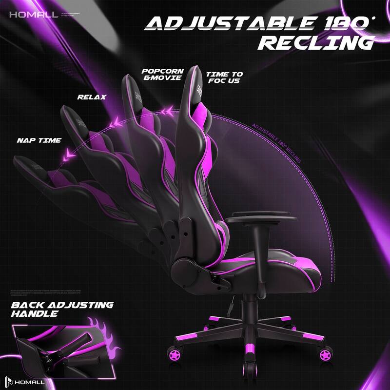 Homall Ergonomic Faux Leather Adjustable Swivel Office Gaming Chair