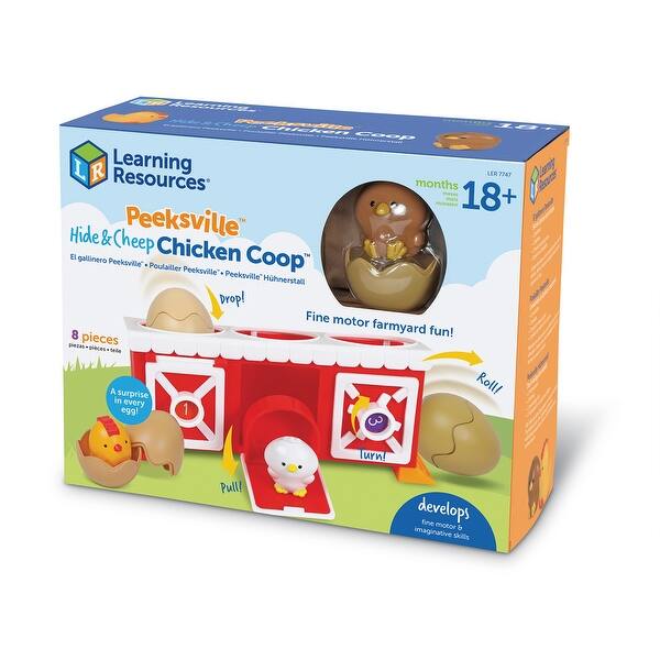 slide 2 of 5, Learning Resources Peeksville Hide & Cheep Chicken Coop Multi - Kids