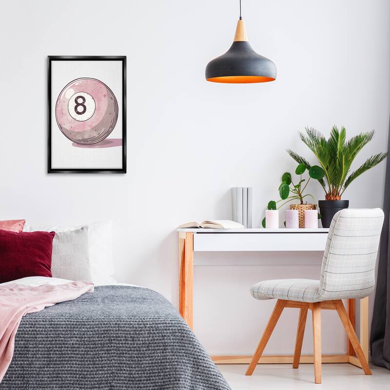 Stupell Pastel Eight Ball Framed Floater Canvas Wall Art Design By LSR Design Studio