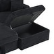 preview thumbnail 51 of 69, 80.3" L Shaped Couch with Pull Out Bed Corduroy Sleeper Sofa Bed Convertible Sectional Couches with Cup Holder for Living Room