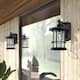 Plug-in Outdoor Wall Lantern Sconce Porch Light With Clear Glass - black