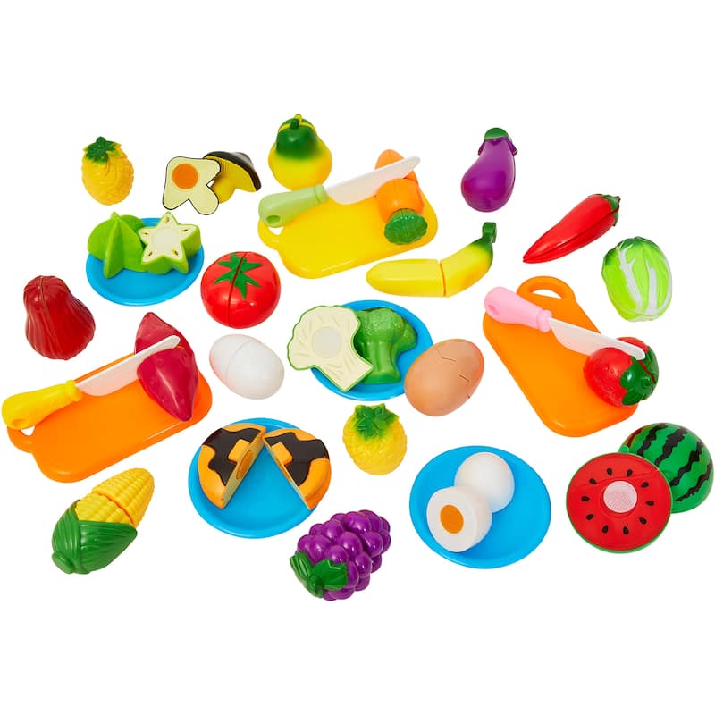 46-Piece Play Food Set by Hey Play - Multicolor