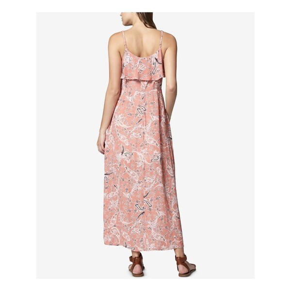 womens coral maxi dress