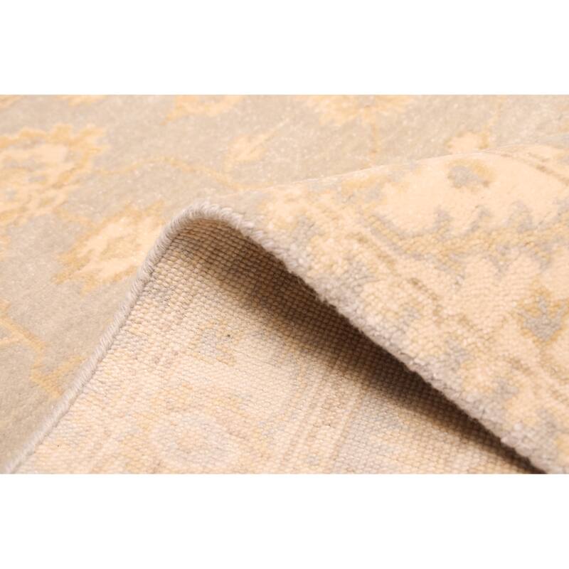 ECARPETGALLERY Hand-knotted Finest Oushak Grey Wool Rug - 3'2 x 4'10