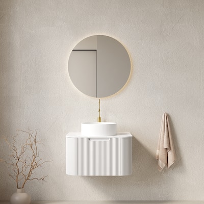 Wall-Mounted Floating Bathroom Vanity with Sink