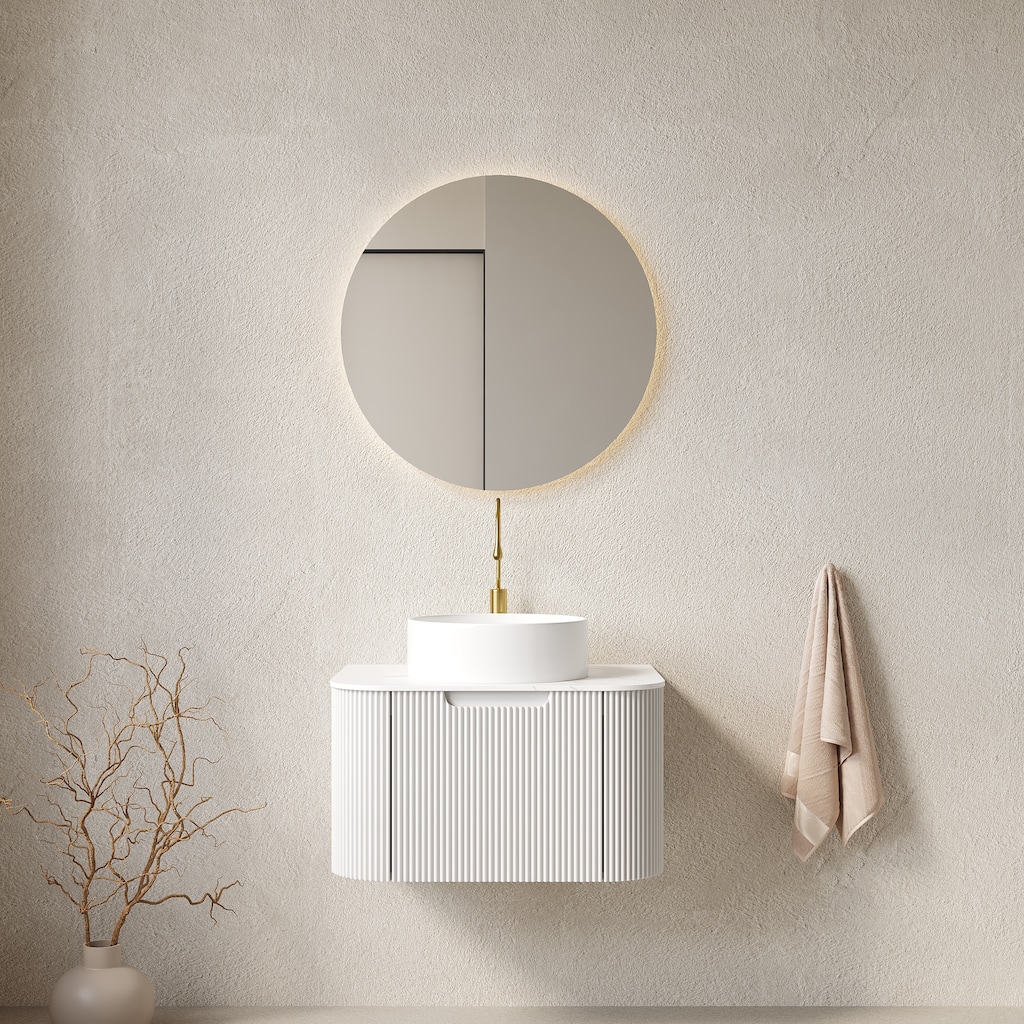Wall-Mounted Floating Bathroom Vanity with Sink