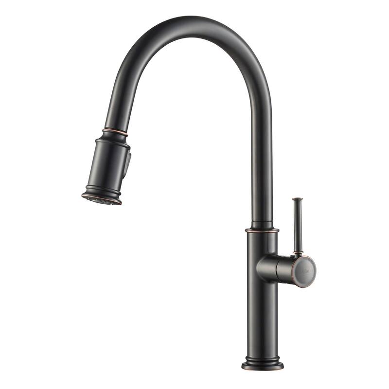 Kraus Sellette Pull-Down Spray Kitchen Faucet with Reach Technology - Oil Rubbed Bronze