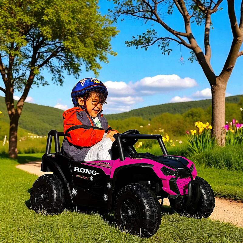 12V Electric Ride-On UTV Car for Kids with Remote Control, LED Lights, Music Player, 3-6 Years