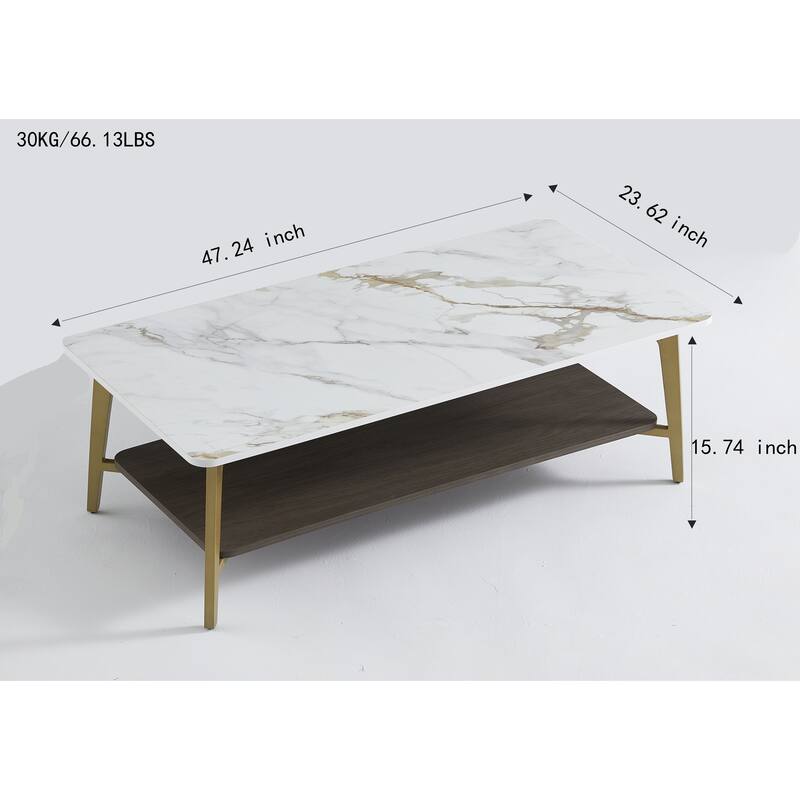 GDF Studio - Neron Modern Wood Coffee Table with Metal Frame