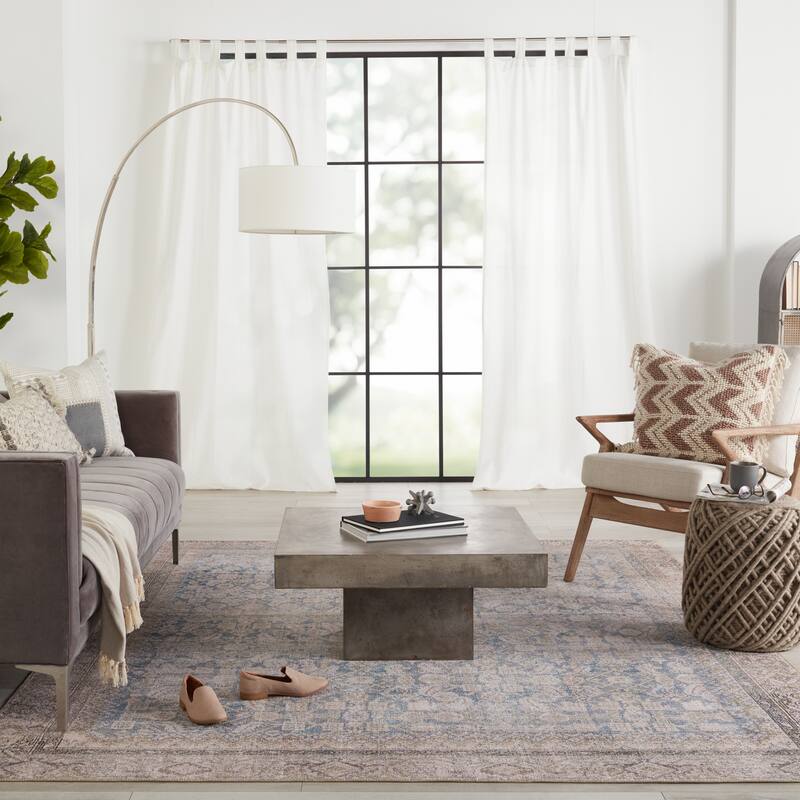 Machine Washable Royse Oriental Blue/ Gray Area Rug