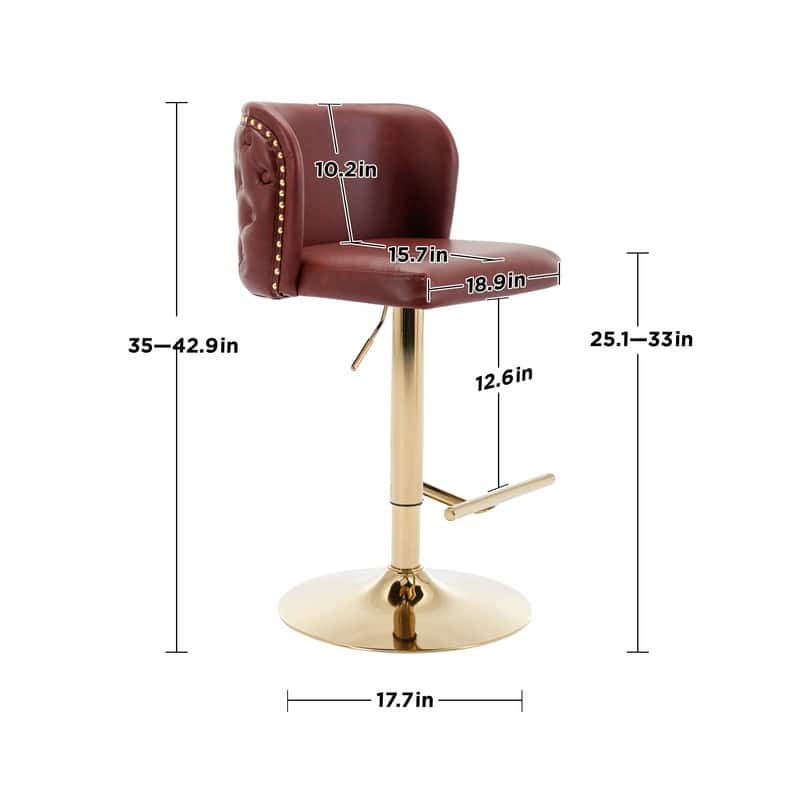 Upholstered Swivel Counter Bar Stools Set of 4