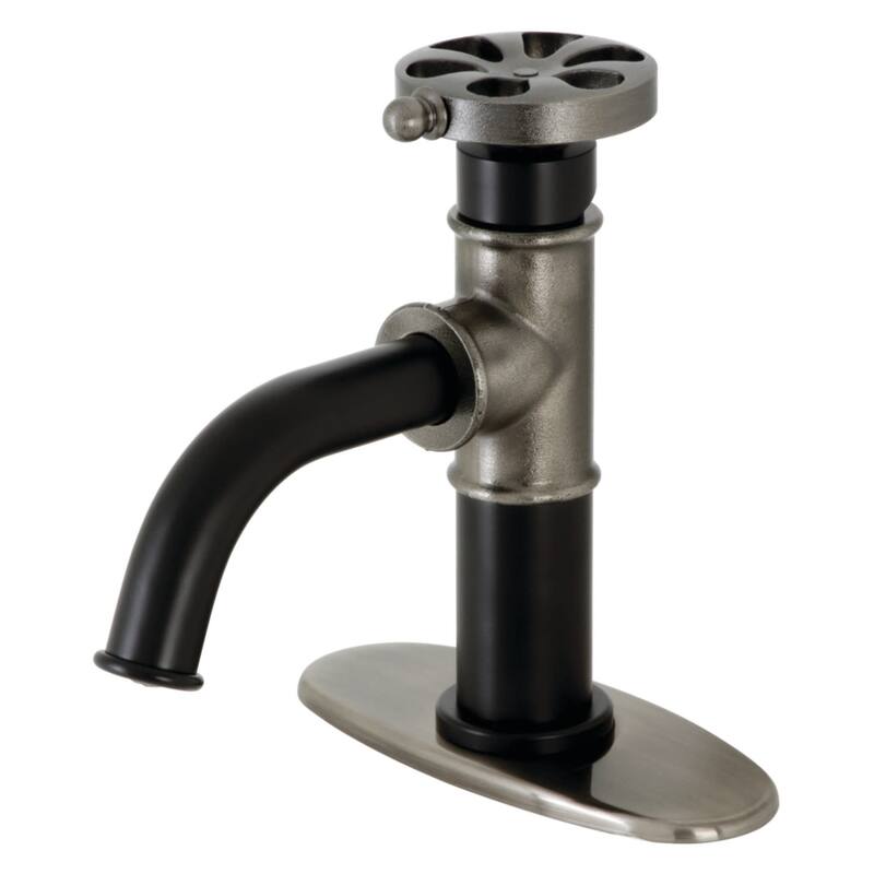 Kingston Brass Belknap 1.2 GPM Deck Mounted Single Hole Bathroom - Matte Black / Black Stainless