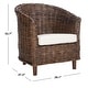 preview thumbnail 9 of 10, SAFAVIEH Omni Rattan Barrel Chair with Cushion - 29.1" x 27.2" x 32.7"