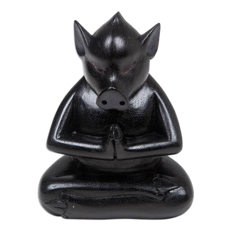 Novica Handmade Gentle Apprentice At Night Wood Statuette