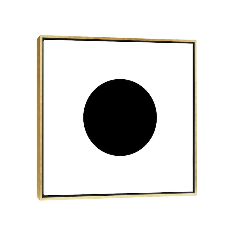 iCanvas "Black Circle" by Art Mirano Framed Canvas Print - Gold - 26x26