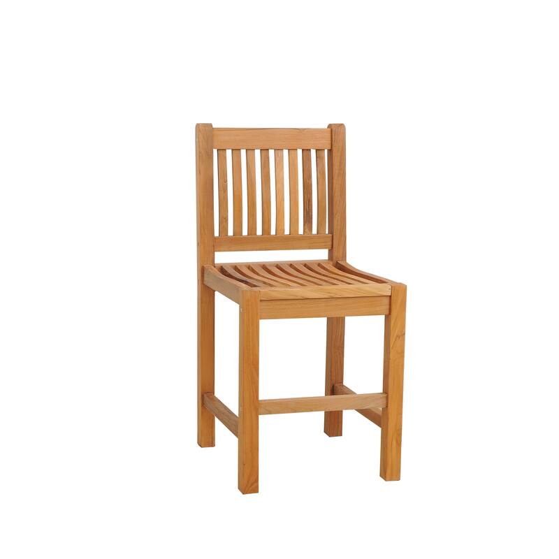 Teak Wood Elzas Counter Stool without Arms